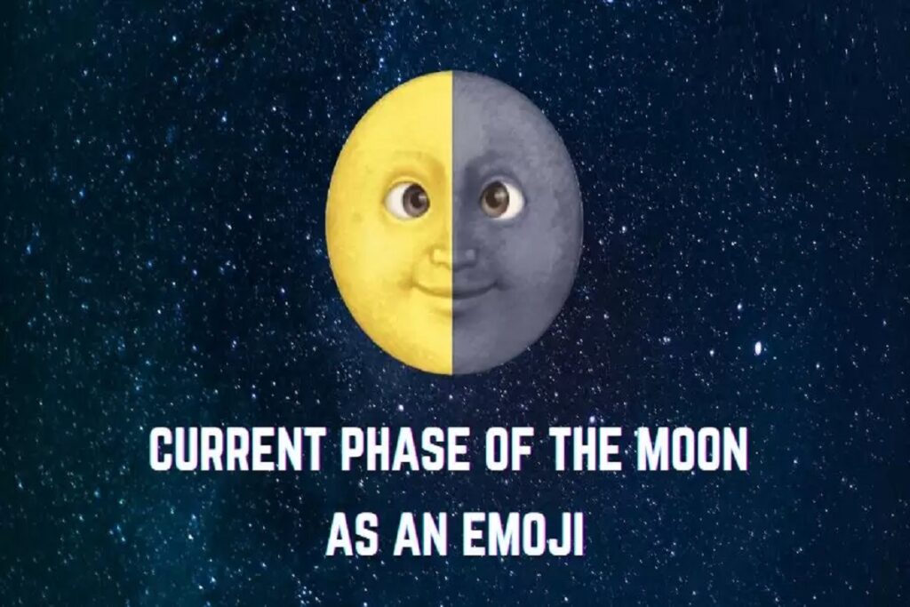 current phase of the moon as an emoji